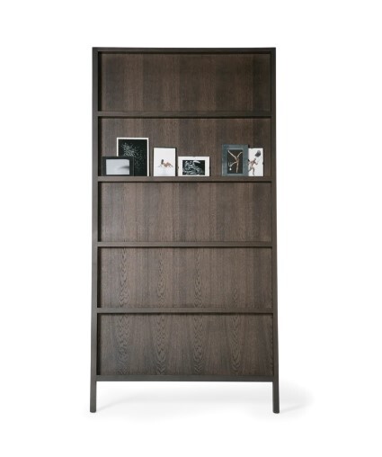 Стеллаж Oblique Big MOOOI массив дуба/бук black stained 1050х60х2860h