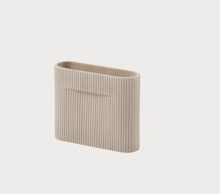 Ваза MUUTO коллекция Ridge white 20х6х16,5