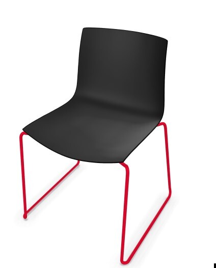 Стул Catifa 46 ARPER сталь/полипропилен/grey black 510х560х800h
