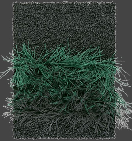 Ковер Feather KASTHALL шерсть/лен  graphite/green 2000х3000