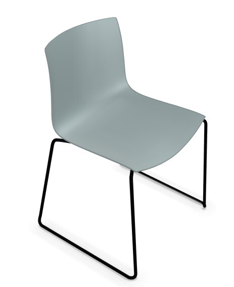 Стул Catifa 46 ARPER сталь/полипропилен/grey black 510х560х800h