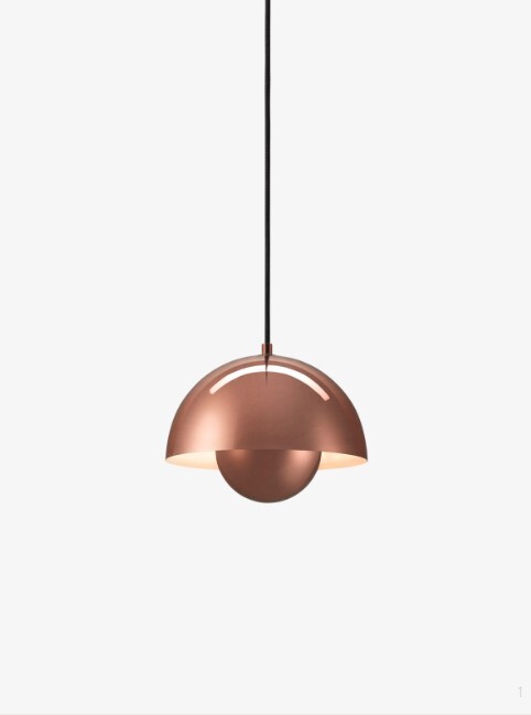 Cветильник  Flowerpot Pendant VP1 &TRADITION подвесной/металл/полированная медь 230х230х160h