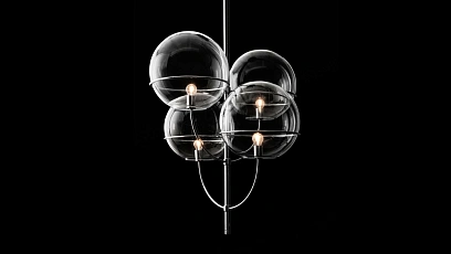 Люстра Lyndon OLUCE металл/chromium/transparent 900х900х2060h