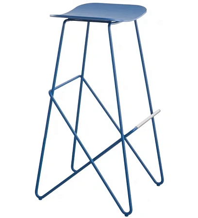 Стул Endless DESALTO сталь/фанера/blue denim 450х430х640h