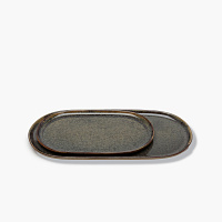 Поднос SERAX stoneware/indi grey 250х150х15h