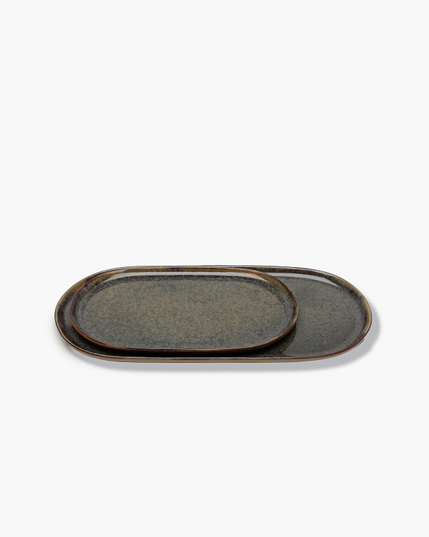 Поднос SERAX stoneware/indi grey 250х150х15h
