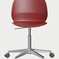 Кресло N02™ Recycle FRITZ HANSEN  алюминий/пластик/dark red 625х625х900h