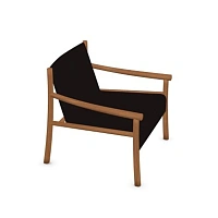 Кресло Kata ARPER массив тика/ткань/ black,charcoal 775х770х760h