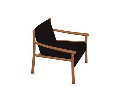 Кресло Kata ARPER массив тика/ткань/ black,charcoal 775х770х760h