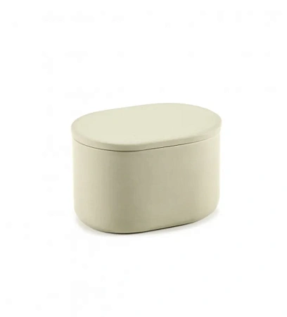 Банка L с крышкой SERAX овальная фарфор/beige коллекция Cose
