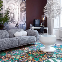 Стол Elements 007 MOOOI cт.волокно/ппп/blue  600х600х520h