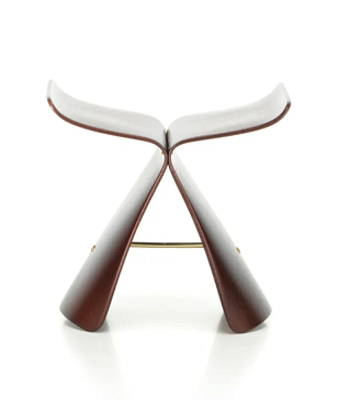 Табурет VITRA Miniatures Butterfly гнутая фанера, латунь