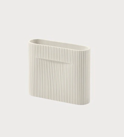 Ваза MUUTO коллекция Ridge white 20х6х16,5