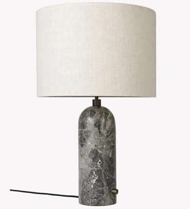 Лампа настольная Gravity  GUBI лен/ мрамор/grey 130х65х440