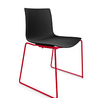 Стул Catifa 46 ARPER сталь/полипропилен/grey black 510х560х800h