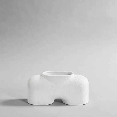 Ваза Cobra Fat  Medio-Bubble White