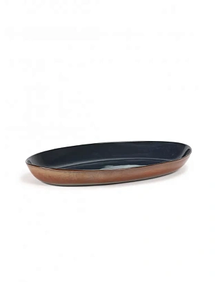 Блюдо для сервировки SERAX из керамики dark blue/rust коллекция Terres de Reves