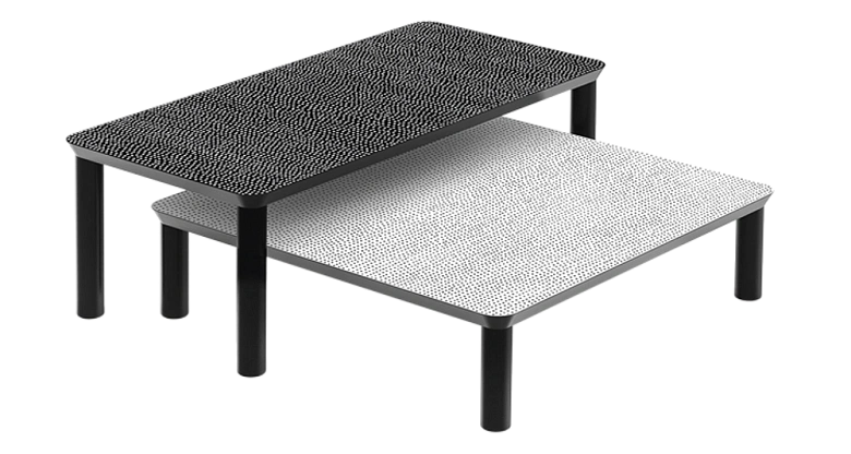 Стол Spotty ZANOTTA массив/black, white 800х400х250h