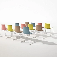 Стул Catifa 46 ARPER сталь/полипропилен/yellow/blue 510х560х800h