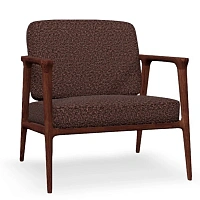 Кресло Zio MOOOI массив дуба/жаккард/темная пудра 770х850х760h