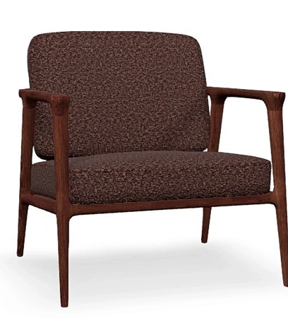 Кресло Zio MOOOI массив дуба/жаккард/темная пудра 770х850х760h