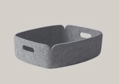 Лоток MUUTO полимерный войлок/grey 400х300х120h коллекция Restore Tray