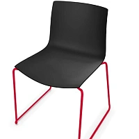 Стул Catifa 46 ARPER сталь/полипропилен/red matt/black 510х560х800h