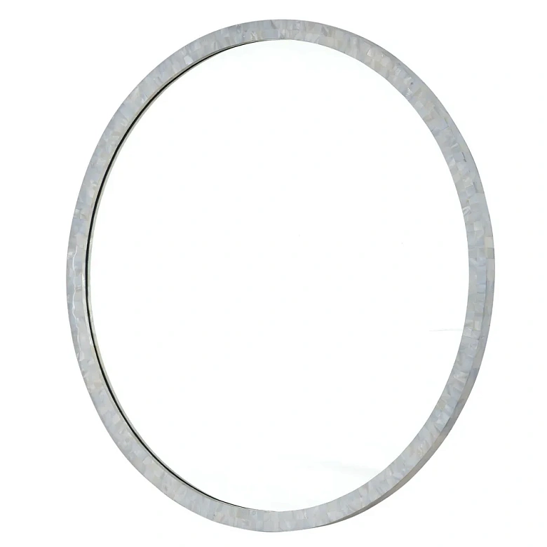 Зеркало круглое MIRROR HOME массив/перламутр/silver D810