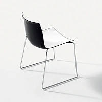 Стул Catifa 46 ARPER сталь/полипропилен/black, grey 510х560х800h