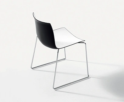 Стул Catifa 46 ARPER сталь/полипропилен/black, grey 510х560х800h