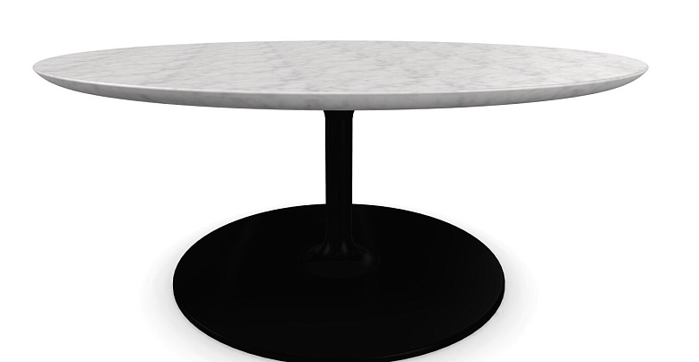 Столик Dizzie ARPER сталь/мрамор black,white 540х470х430h