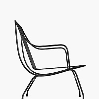 Кресло Stresa SERAX металл/текстиль black/white 640х500х750h коллекция Metal Sculptures