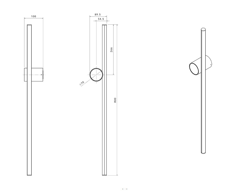 Бра FLOS COORDINATES W1 EU CHA 800mm