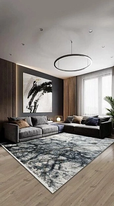 Ковер EKOHALI Fresco FS 16 grey/black 160x230
