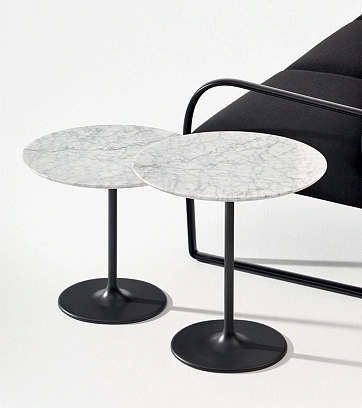 Столик Dizzie ARPER сталь/мрамор/black, white 540х470х500h