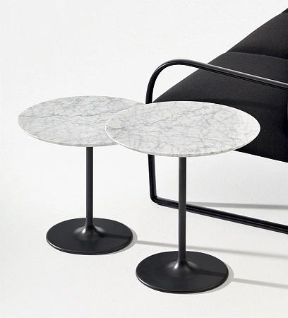 Столик Dizzie ARPER сталь/мрамор black,white 540х470х430h