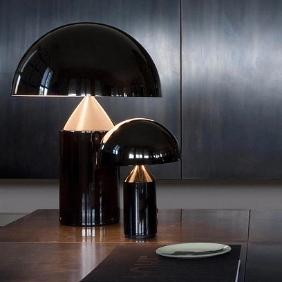 Лампа настольная Atollo OLUCE металл/black 500х500х700h
