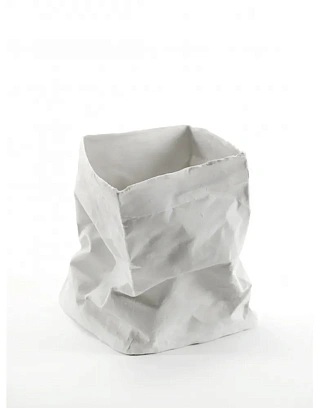 Ваза Paper bag SERAX фарфор/white 140х140х150h коллекция Kiki