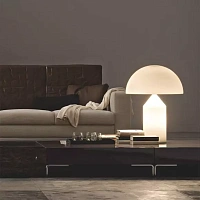 Лампа настольная Atollo OLUCE стекло/white 500х500х700h