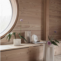 Ваза MUUTO коллекция Ridge white 20х6х16,5