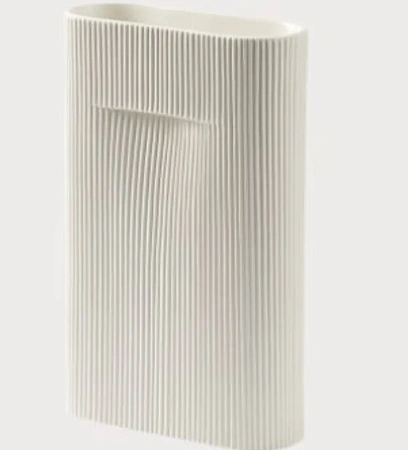 Ваза MUUTO коллекция Ridge white 23х8,5х35
